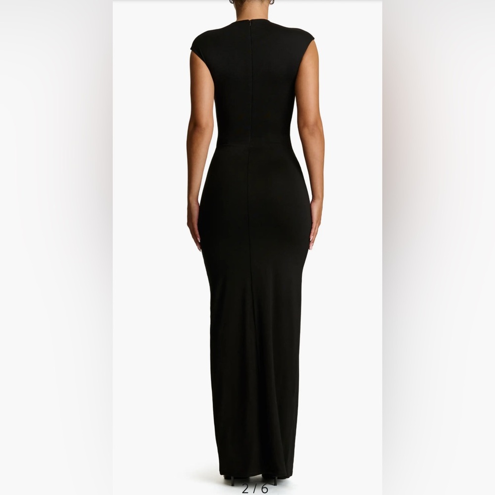 Naked Wardrobe Black Tie Front Maxidress - Picture 5 of 5